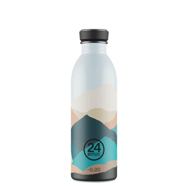 24Bottles Urban MOUNTAINS 500ML - superleichte Designtrinkflasche aus Edelstahl Bergmotiv