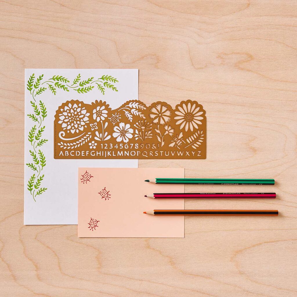 Another Studio Stencil Botanical - Design-Schablone aus Messing