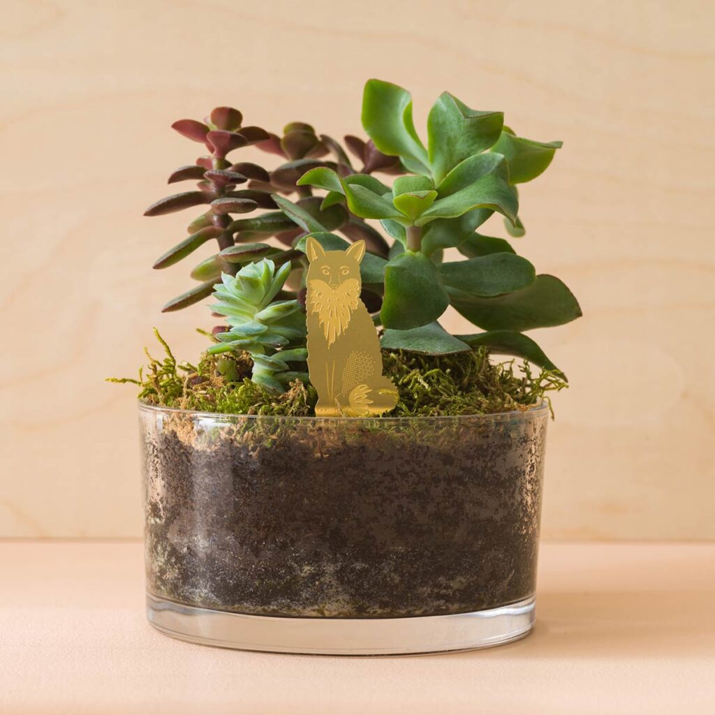 Plant Animal Fuchs aus Messing – nachhaltige Pflanzendeko von Another Studio