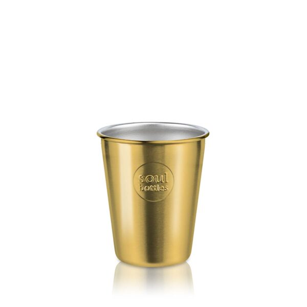 Soulbottle Soulcup gold - leichter Trinkbecher aus Edelstahl - 0,3L - einzeln