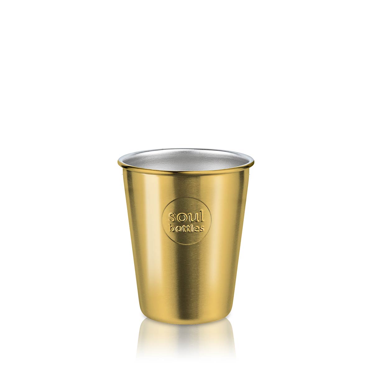 Soulbottle Soulcup gold - leichter Trinkbecher aus Edelstahl - 0,3L - einzeln