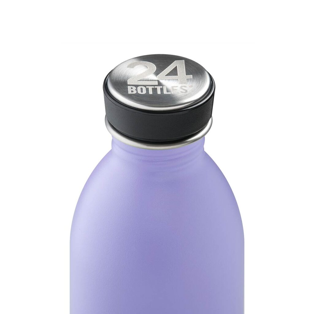 Trinkflasche Edelstahl 0,5 L in Erica-Violett – 24Bottles URBAN Bottle, ultraleicht, BPA-frei und auslaufsicher