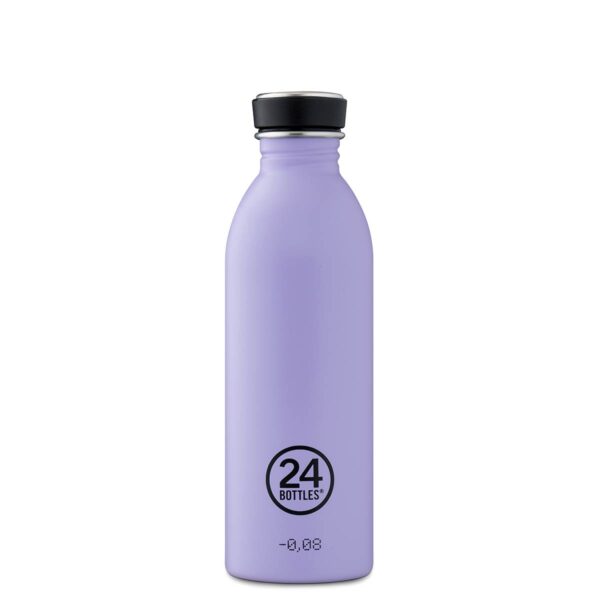 Trinkflasche Edelstahl 0,5 L in Erica-Violett – 24Bottles URBAN Bottle, ultraleicht, BPA-frei und auslaufsicher