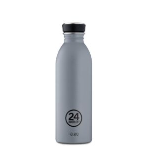 Trinkflasche Edelstahl 0,5 L – URBAN Bottle Formal Grey von 24Bottles, mattgrau, ultraleicht & BPA-frei