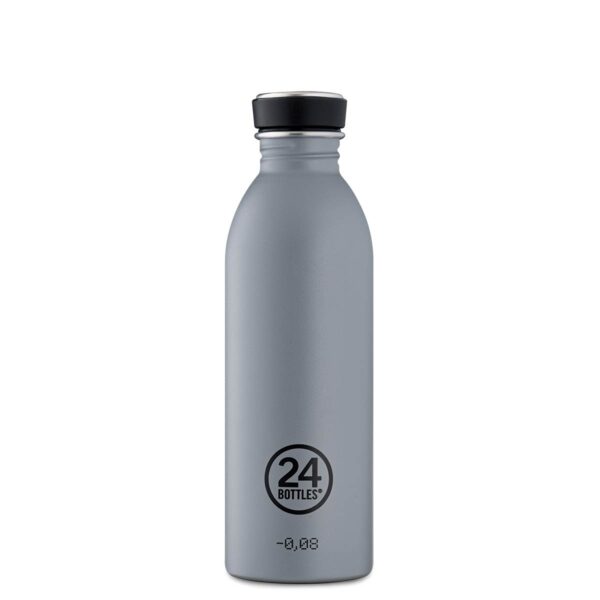 Trinkflasche Edelstahl 0,5 L – URBAN Bottle Formal Grey von 24Bottles, mattgrau, ultraleicht & BPA-frei