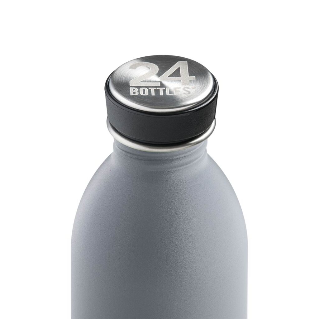 Trinkflasche Edelstahl 0,5 L – URBAN Bottle Formal Grey von 24Bottles, mattgrau, ultraleicht & BPA-frei