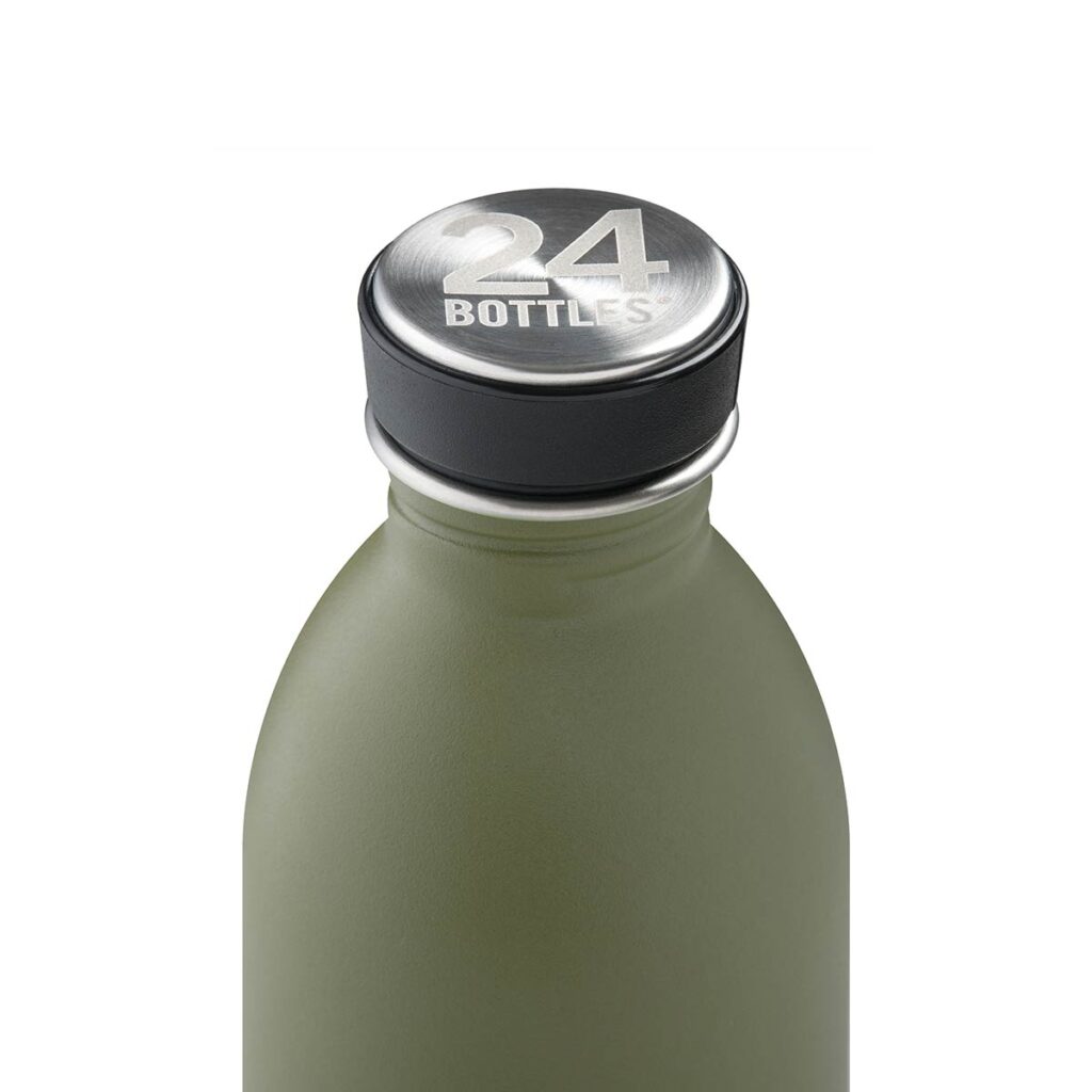 Trinkflasche aus Edelstahl 0,5 L in Salbei-Grün – 24Bottles Urban Bottle, leicht & BPA-frei