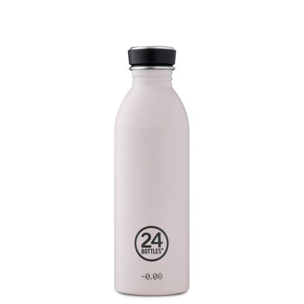 Trinkflasche Edelstahl 0,5 L – URBAN Bottle GRAVITY von 24Bottles, sanftes grau, ultraleicht & BPA-frei.
