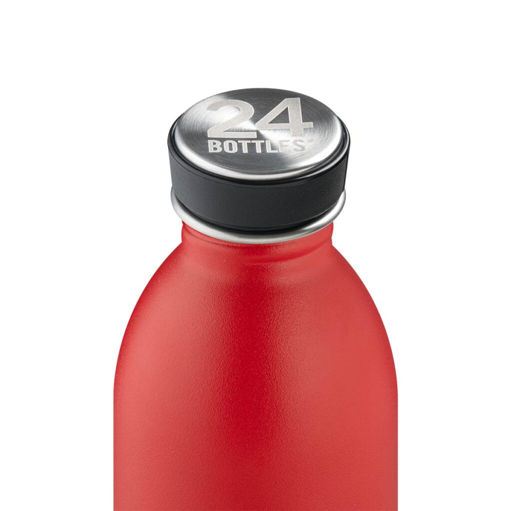 Edelstahl Trinkflasche 0,5L in Rot – 24Bottles URBAN Bottle, ultraleicht, BPA-frei und auslaufsicher