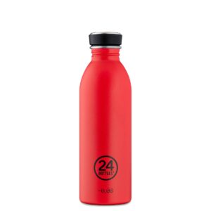 Edelstahl Trinkflasche 0,5L in Rot – 24Bottles URBAN Bottle, ultraleicht, BPA-frei und auslaufsicher