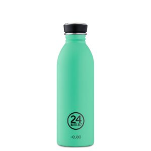 Edelstahl Trinkflasche 0,5L in belebendem Mintgrün – 24Bottles URBAN Bottle, ultraleicht, BPA-frei und auslaufsicher