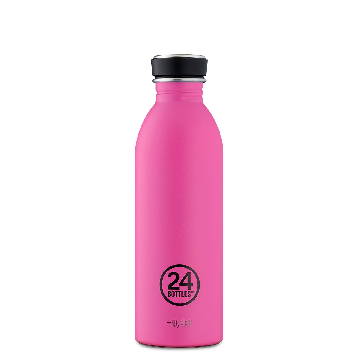 Edelstahl Trinkflasche 0,5L in poppigem Pink – 24Bottles URBAN Bottle, ultraleicht, BPA-frei und auslaufsicher