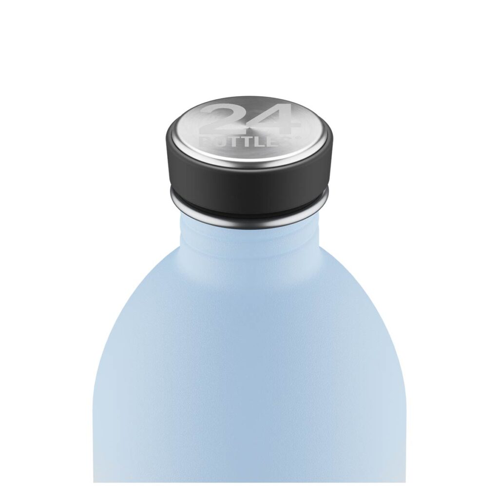 24Bottles Urban Bottle Aurora 1 Liter Edelstahl Trinkflasche mit Farbverlauf - hellblau-gelb-rosé