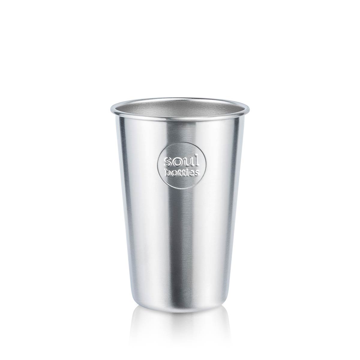 Soulbottles Soulcup Trinkbecher aus Edelstahl (0,4L) in Edelstahl, plastikfrei, leicht, robust.