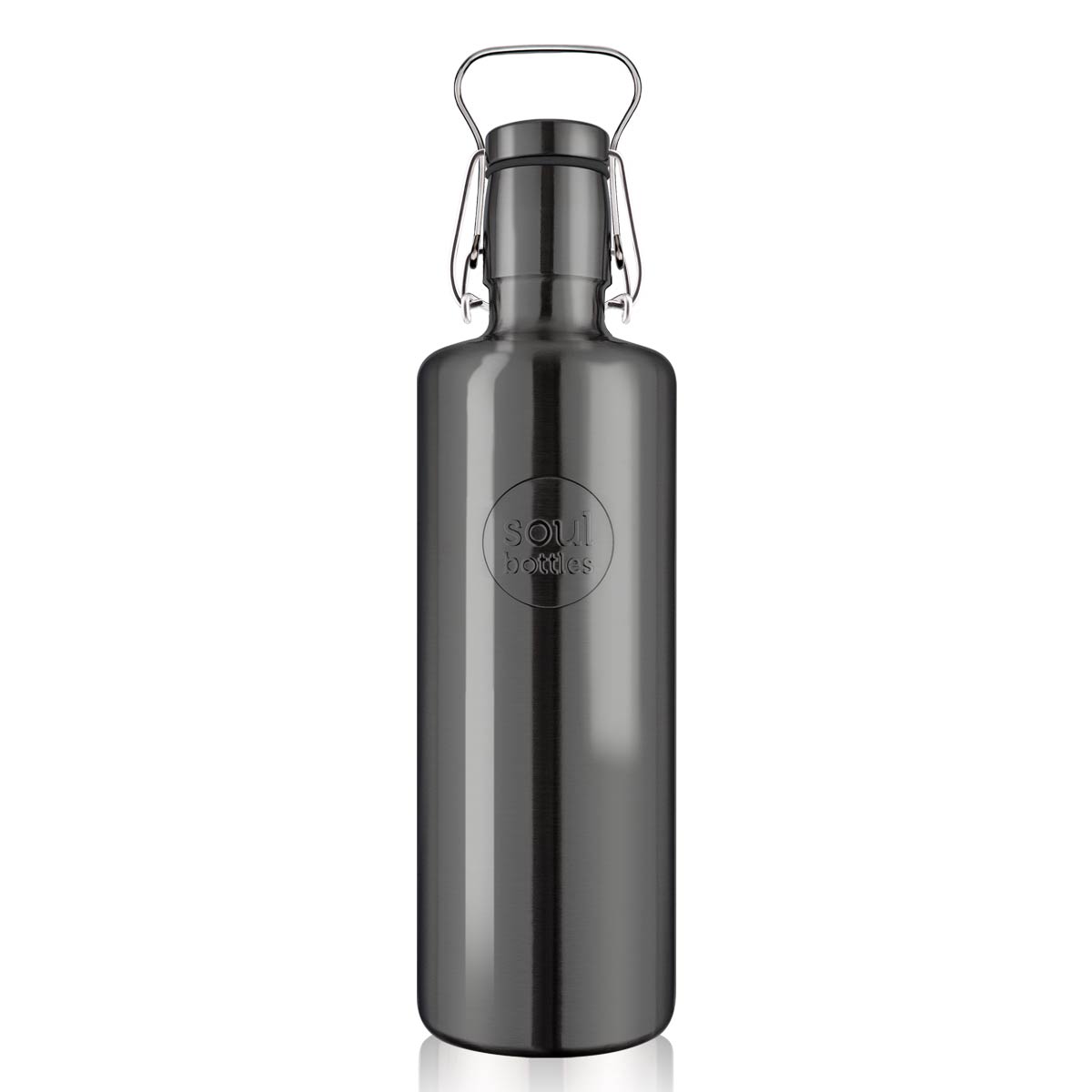 Soulbottle Steel Light Obsidian 1,2L – Edelstahl-Trinkflasche in Schwarz
