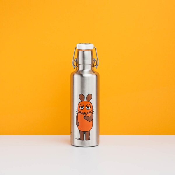 Soulbottle Steel Insulated 0,6L Abenteuermaus – doppelwandige Edelstahl-Trinkflasche mit Maus Design für unterwegs