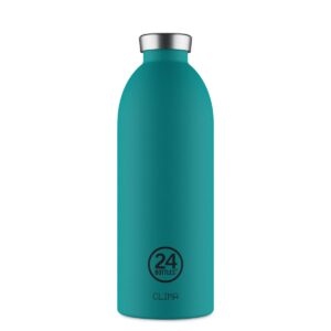 24Bottles CLIMA Isolierflasche ATLANTIC BAY – elegante, nachhaltige Trinkflasche aus Edelstahl mit edlem, rubustem Stone-Finish