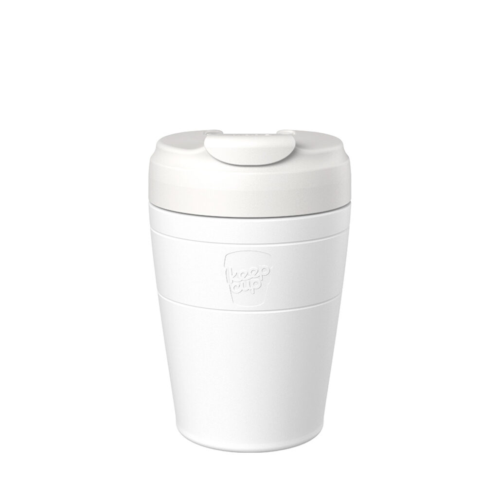 KeepCup Commuter Travel Mug - Thermobecher, Reisebecher, Kaffee-To-Go-Becher auslaufsicher in weiss - bone white