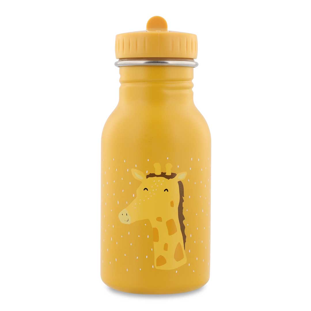 Trixie - kleine, robuste Trinkflasche aus Edelstahl für Kinder - auslaufsicher, BPA-frei und im schönen Afrika-Design Mr. Giraffe