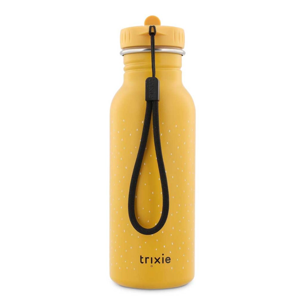 Trixie - robuste, große Trinkflasche aus Edelstahl für Kinder - auslaufsicher, BPA-frei und im schönen Afrika-Design Mr. Giraffe