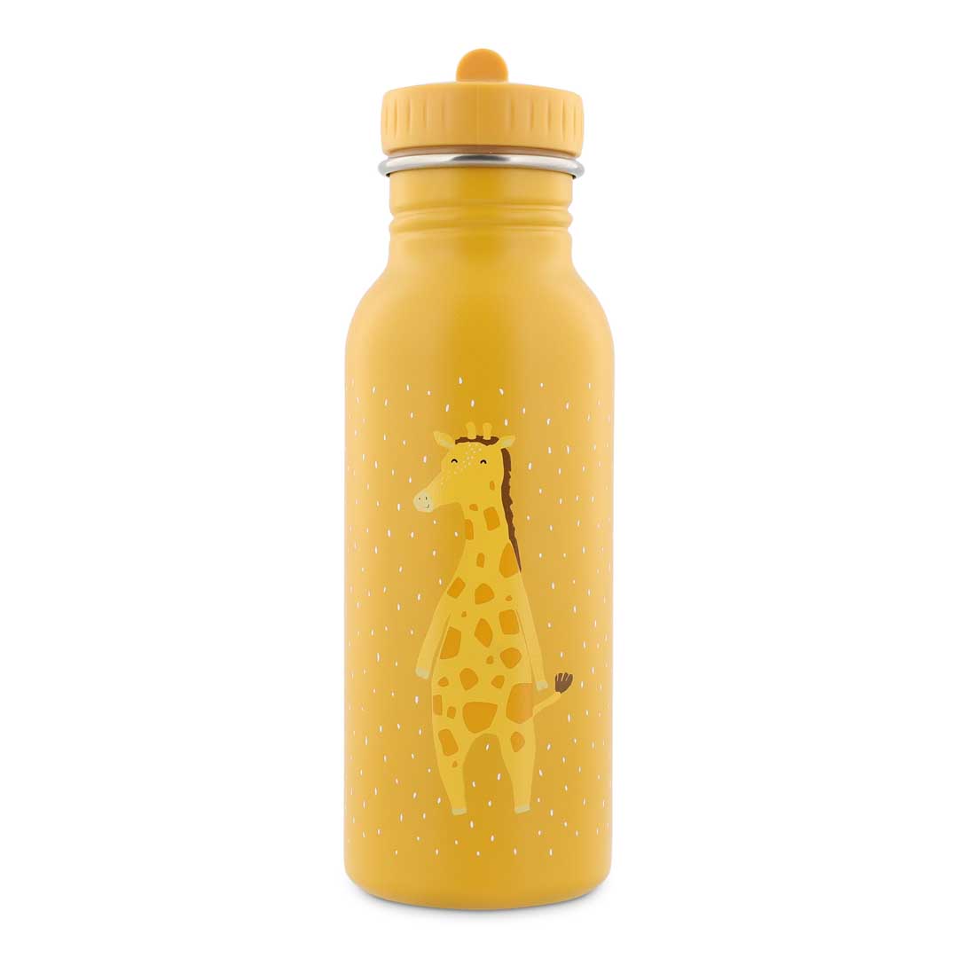 Trixie - robuste, große Trinkflasche aus Edelstahl für Kinder - auslaufsicher, BPA-frei und im schönen Afrika-Design Mr. Giraffe