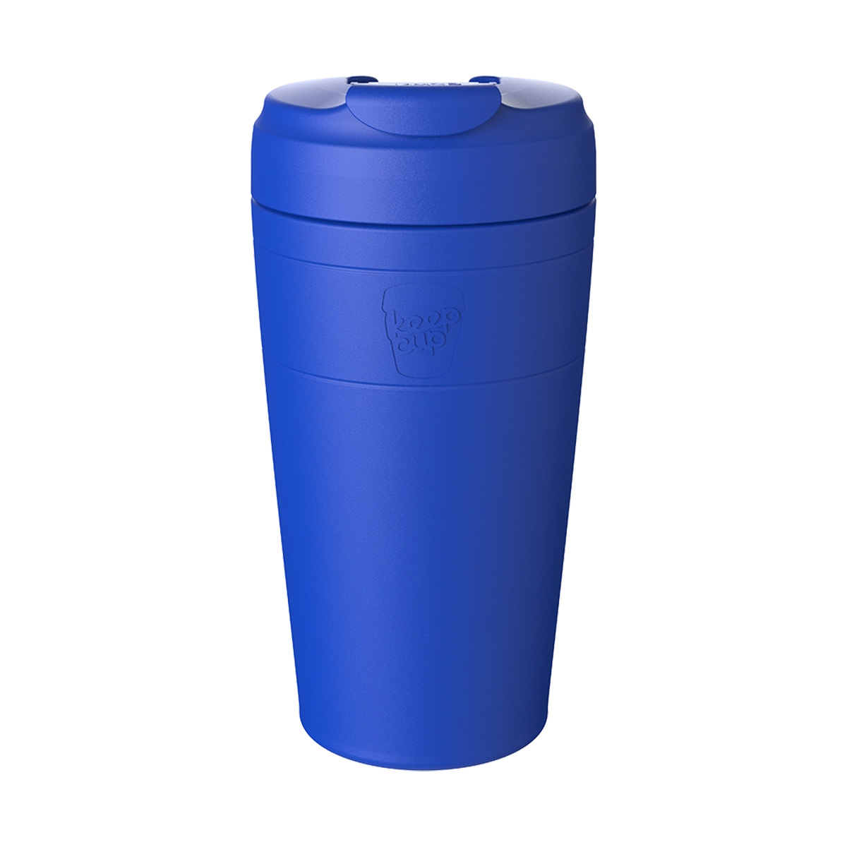 KeepCup Commuter Travel Mug - Thermobecher, Reisebecher, Kaffee-To-Go-Becher auslaufsicher in blau - electric blue, Größe L