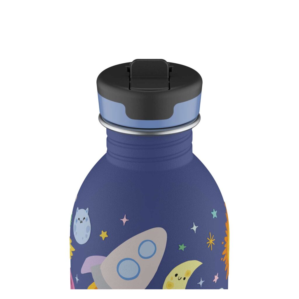 24Bottles Space Friends - Leichte Kindertrinkflasche aus Edelstahl - für Kindergarten oder unterwegs